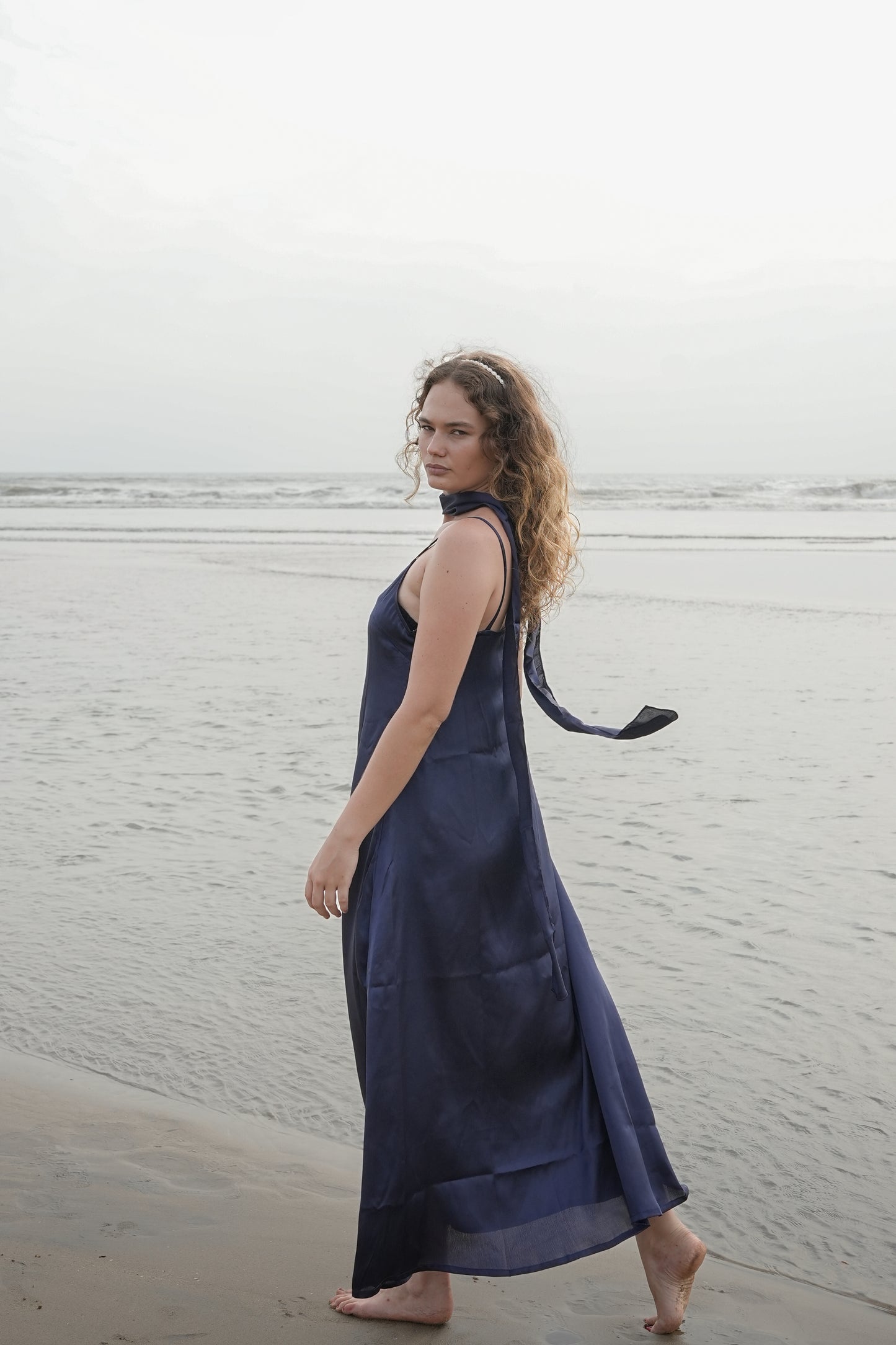 ZARA MAXI DRESS WITH SCARF
