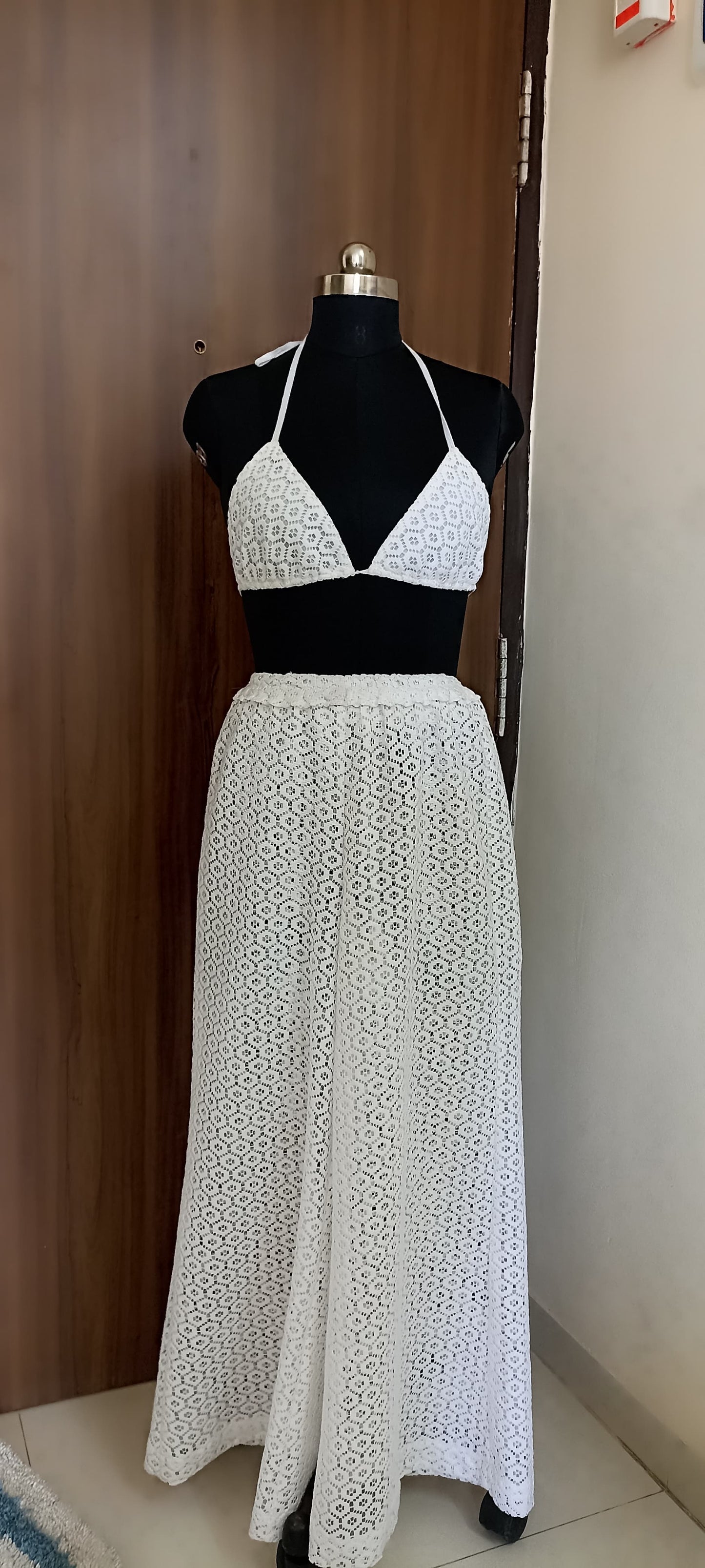 White Beach Cord Set ( Size- S)