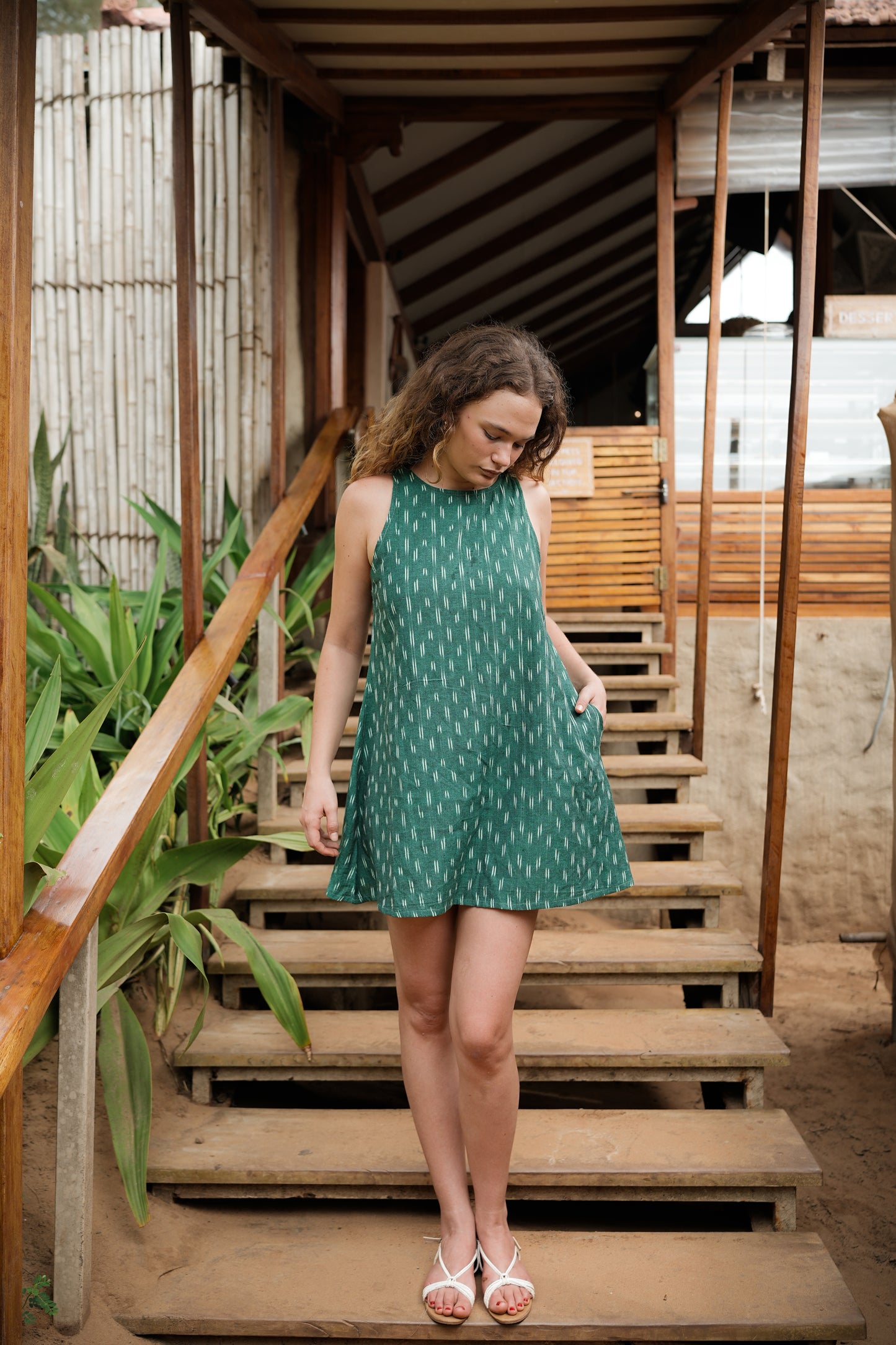 IRA KHADI IKAT DRESS