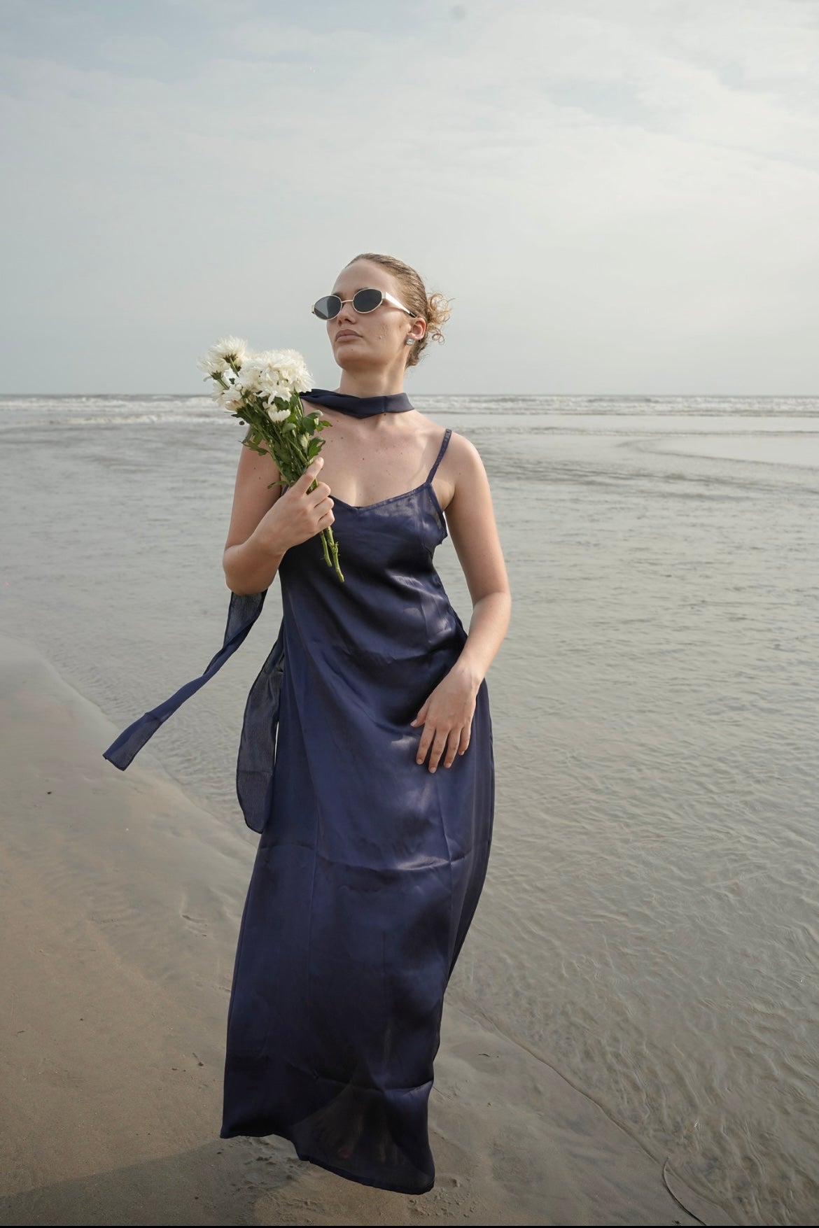 ZARA MAXI DRESS WITH SCARF