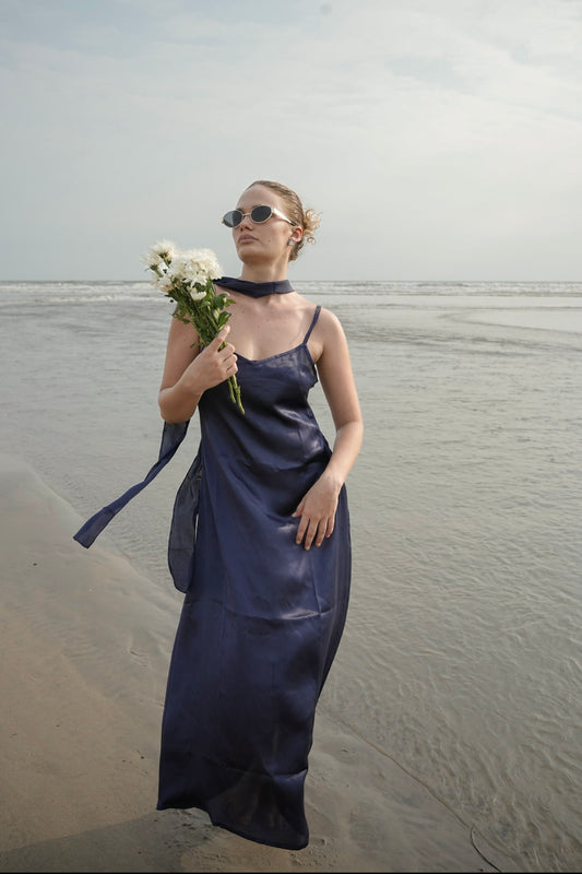 ZARA MAXI DRESS WITH SCARF