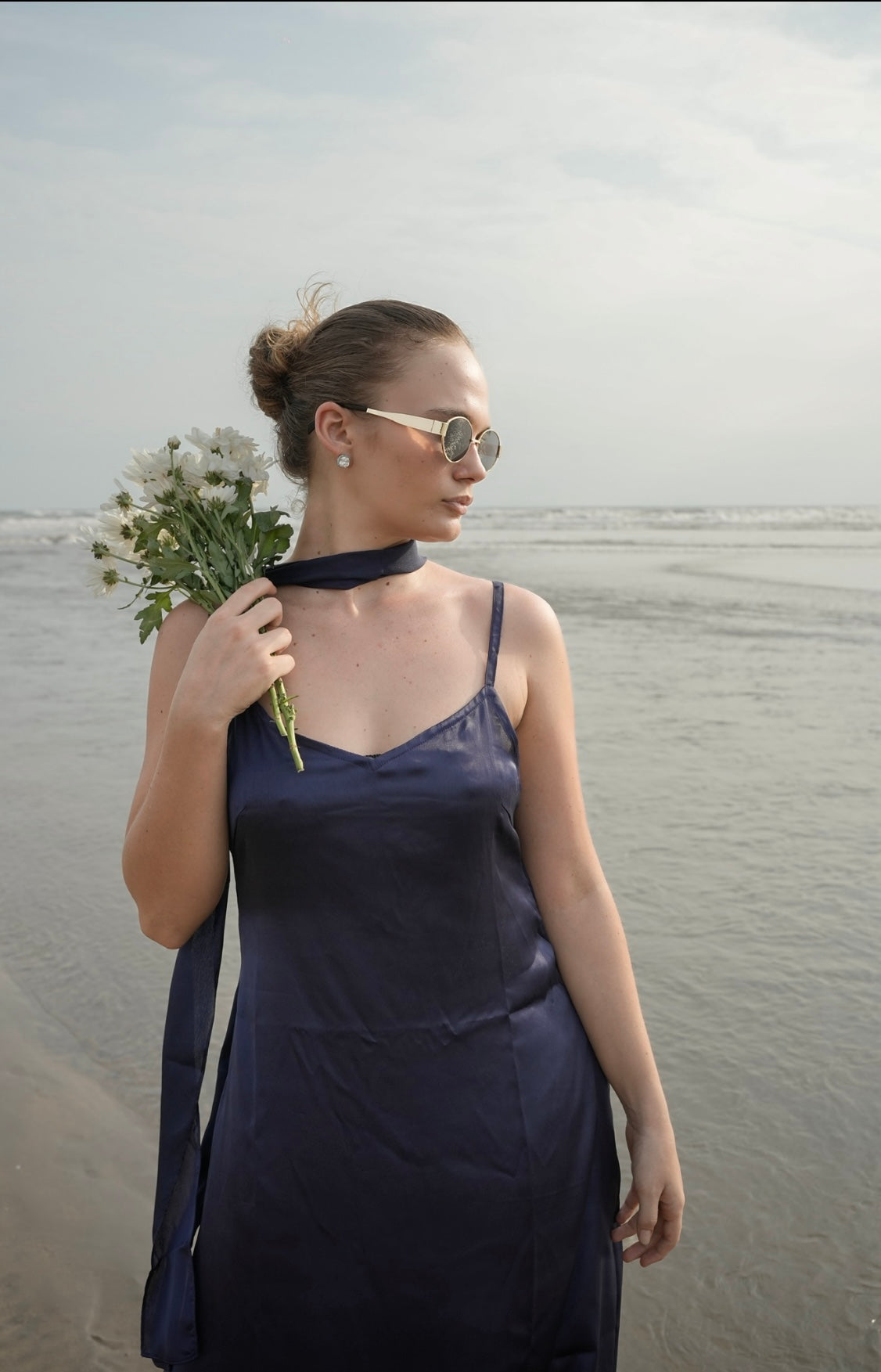 ZARA MAXI DRESS WITH SCARF