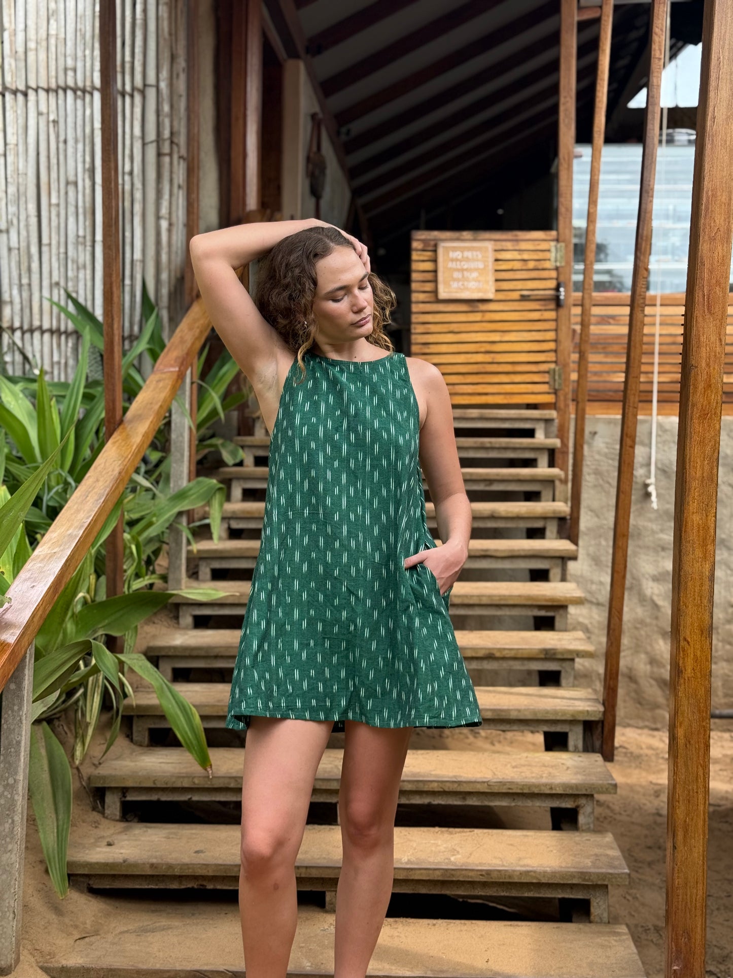 IRA KHADI IKAT DRESS