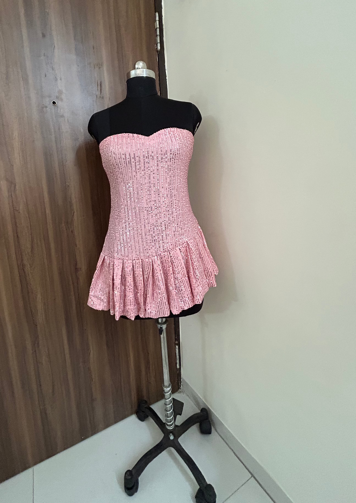 Pink Sequin Dress ( Size-XS )