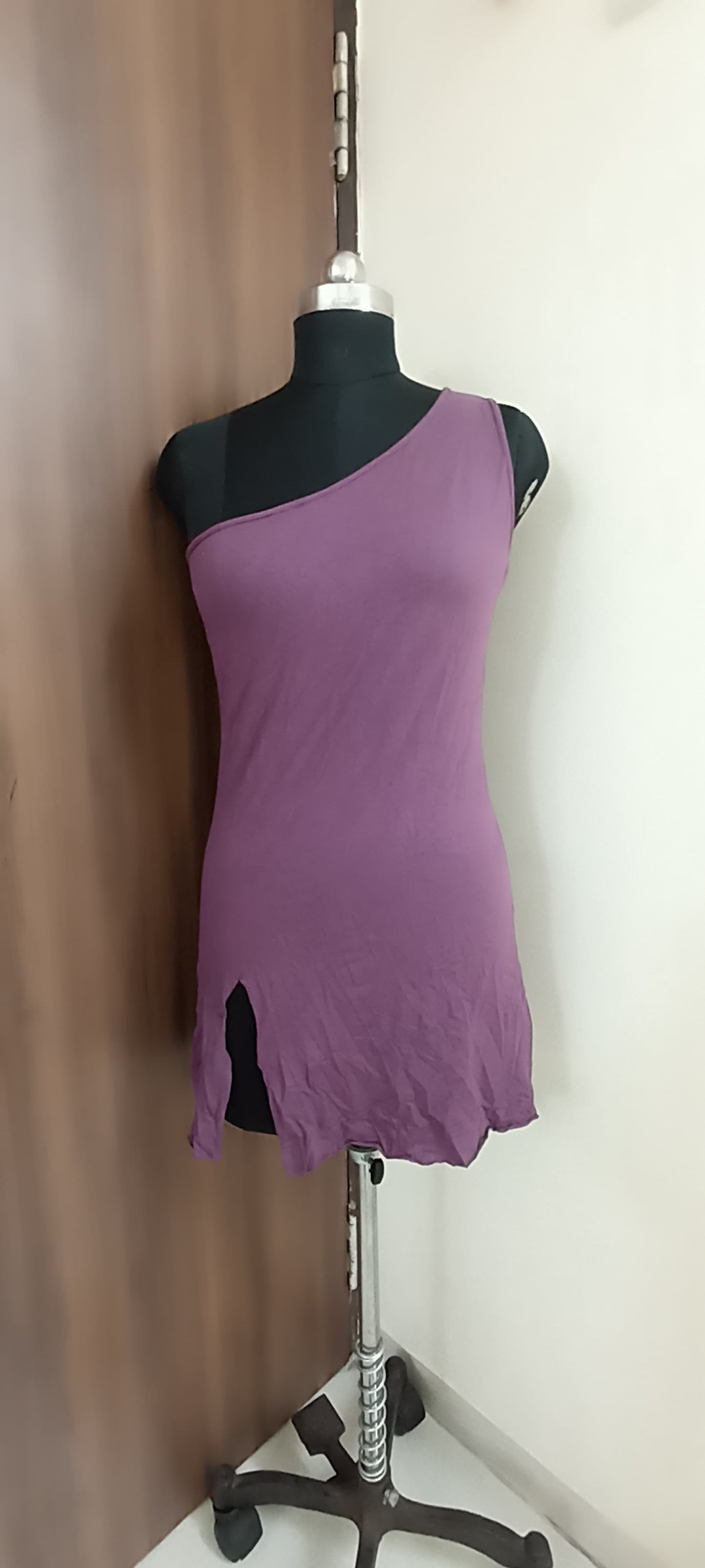 Purple Slit Dress ( Size- M)