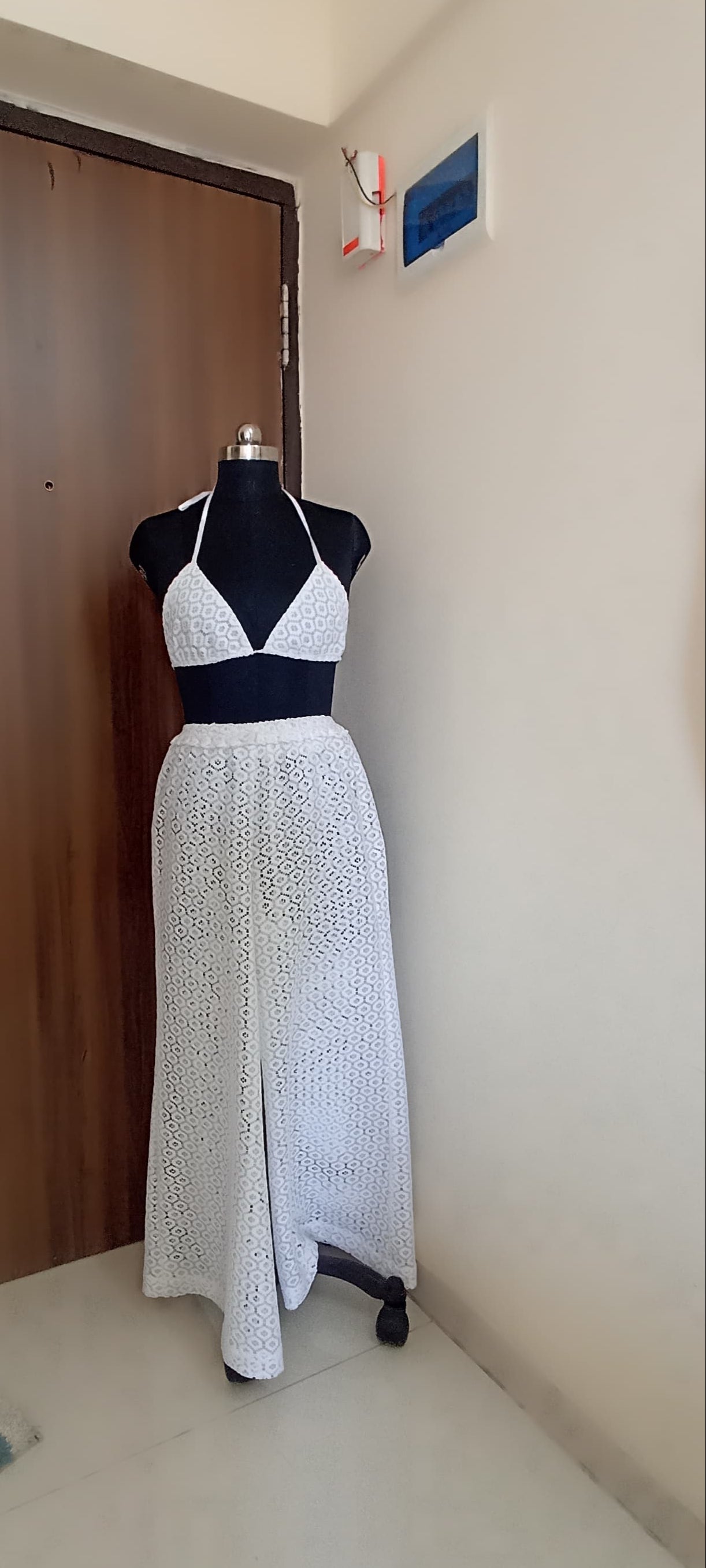 White Beach Cord Set ( Size- S)