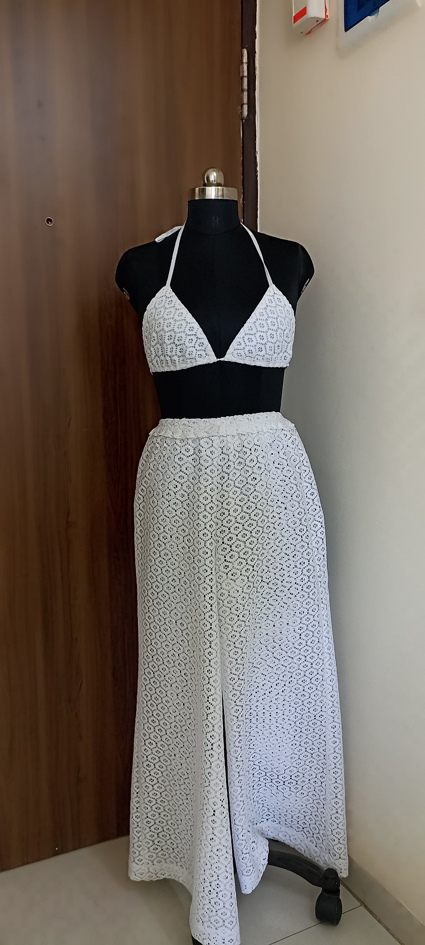 White Beach Cord Set ( Size- S)